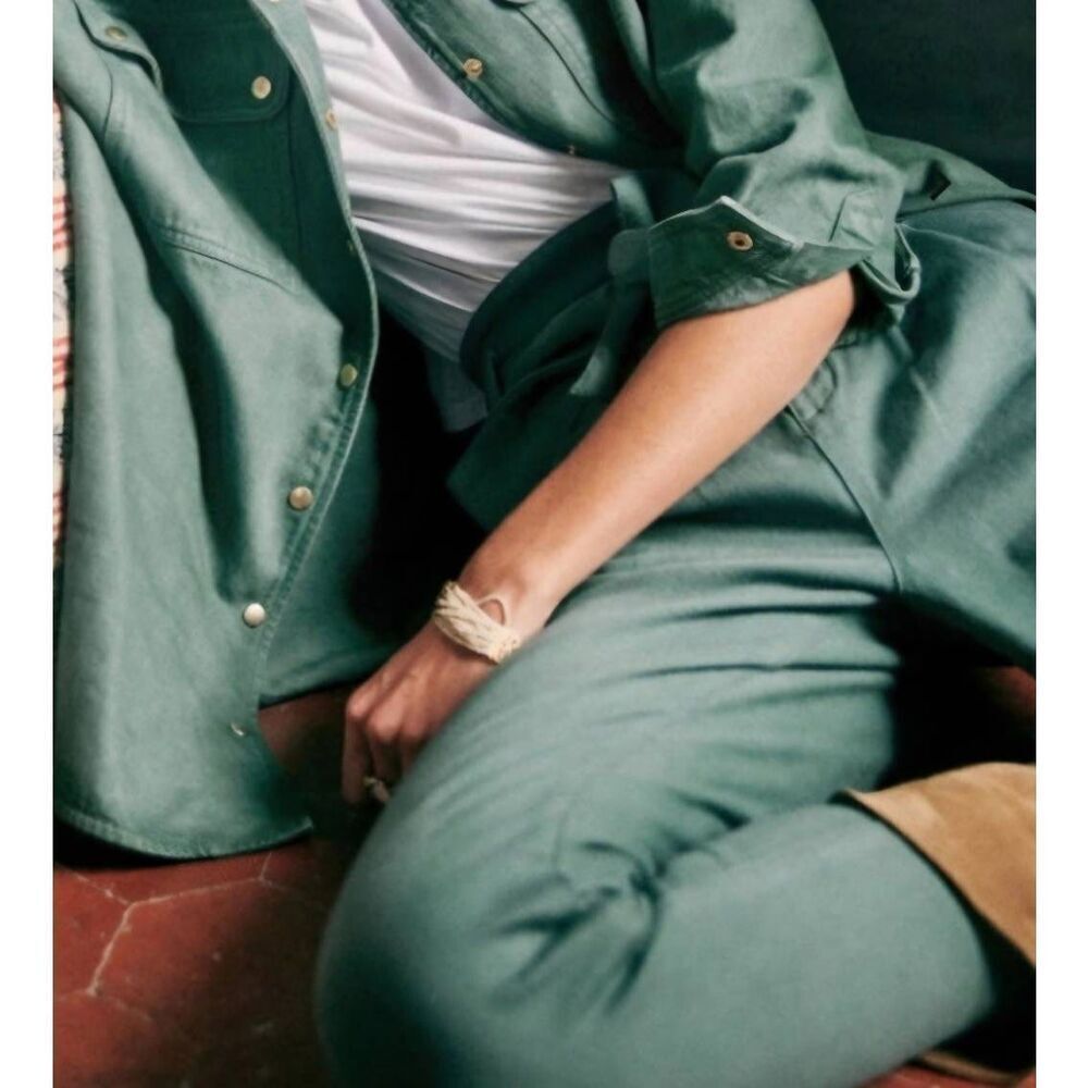 Sezane Austin Pants in Cargo Green Sz 34 (US 2)